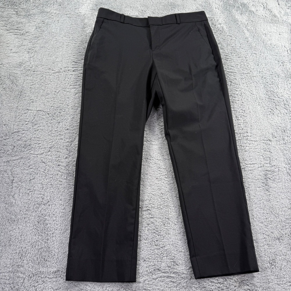 Banana Republic Avery Dress Pants Women 4P Black Wool Blend Trousers